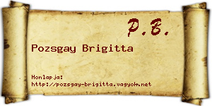 Pozsgay Brigitta névjegykártya