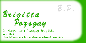 brigitta pozsgay business card